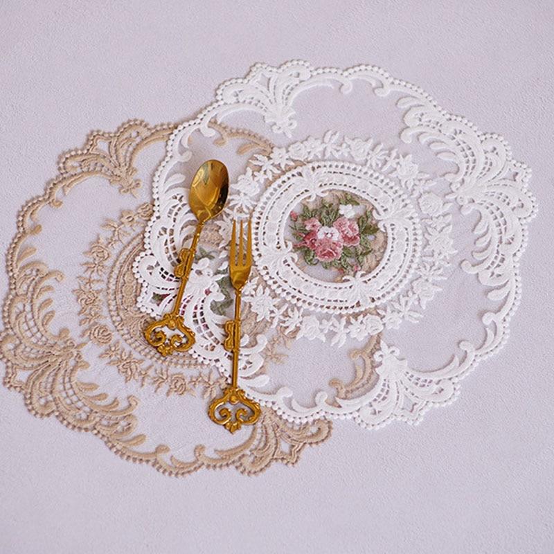 1 шт., подставка для обеденного стола с вышивкой, европейский стиль, кружевная ткань, изоляционная пластина, коврик, противоожоговая подставка MIT