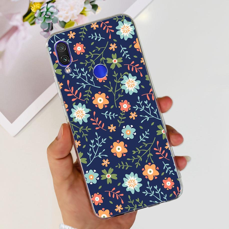For Xiaomi Redmi Note 7 Case Flower Butterfly Clear Silicone Cover For Redmi Note 7 Pro Note7 Bumper Redmi 7 7A Shockproof Funda