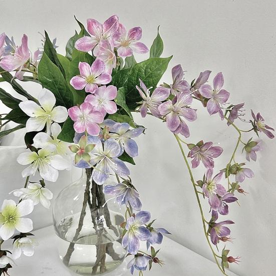 Искусственный цветок жасмина 31" Искусственные свисающие цветы Искусственная шелковая цветочная композиция для вечеринки Домашняя свадебная декорация