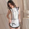 Sexy lingerie maid halter one-piece apron maid outfit sexy uniform seduction pajama suit