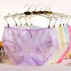 Ladies Sexy Underwear Lace Breathable Briefs Panties Breathable Lace Trim Mesh Briefs
