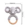 1Pc Customized Baby Teether Wooden Bracelet Crochet Rattle Toys BPA Free Crochet Lemon Bunny Rodent Rattle Newborn Toys Gift