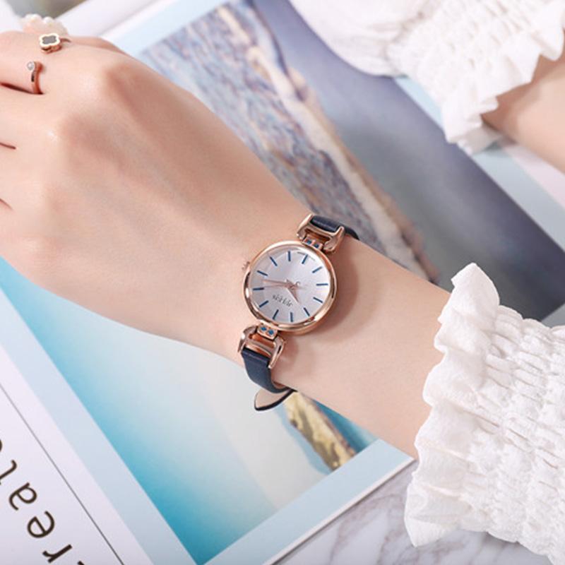 Retro Round Watch, Simple Brown Thin Strap, Student Watch, Women'S Trendy Watch, Exquisite Women'S Wristwatch, Women'S Gift.