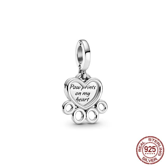 Silver 925 Puzzle Piece Hearts Splittable Friendship Dangle Charm Bead Fit Sweet Fasion Bracelet Necklace Jewelry Gift