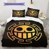 One Piece Sanji Pattern Bedding Quilt Set Quilt Cover Pillowcase Home Birthday Gift(1 * duvet cover + 2 * pillowcase, without core)