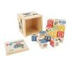 27PCS Alphabet Building Block Box Full Color Wood Baby Alphabet Number Blocks for Preschool