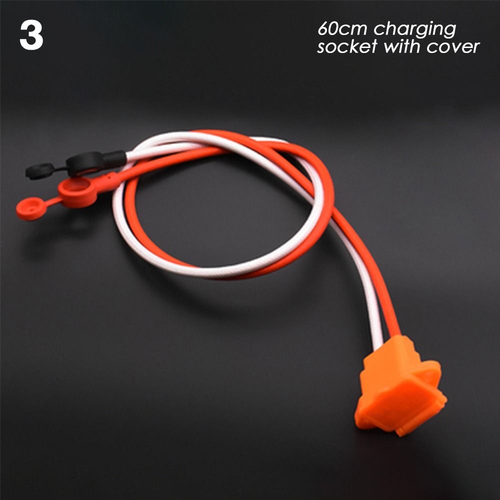 Three Vertical for 48V Scooter Bike Parts Battery Connector Plug Charging Socket with 12AWG Cable
