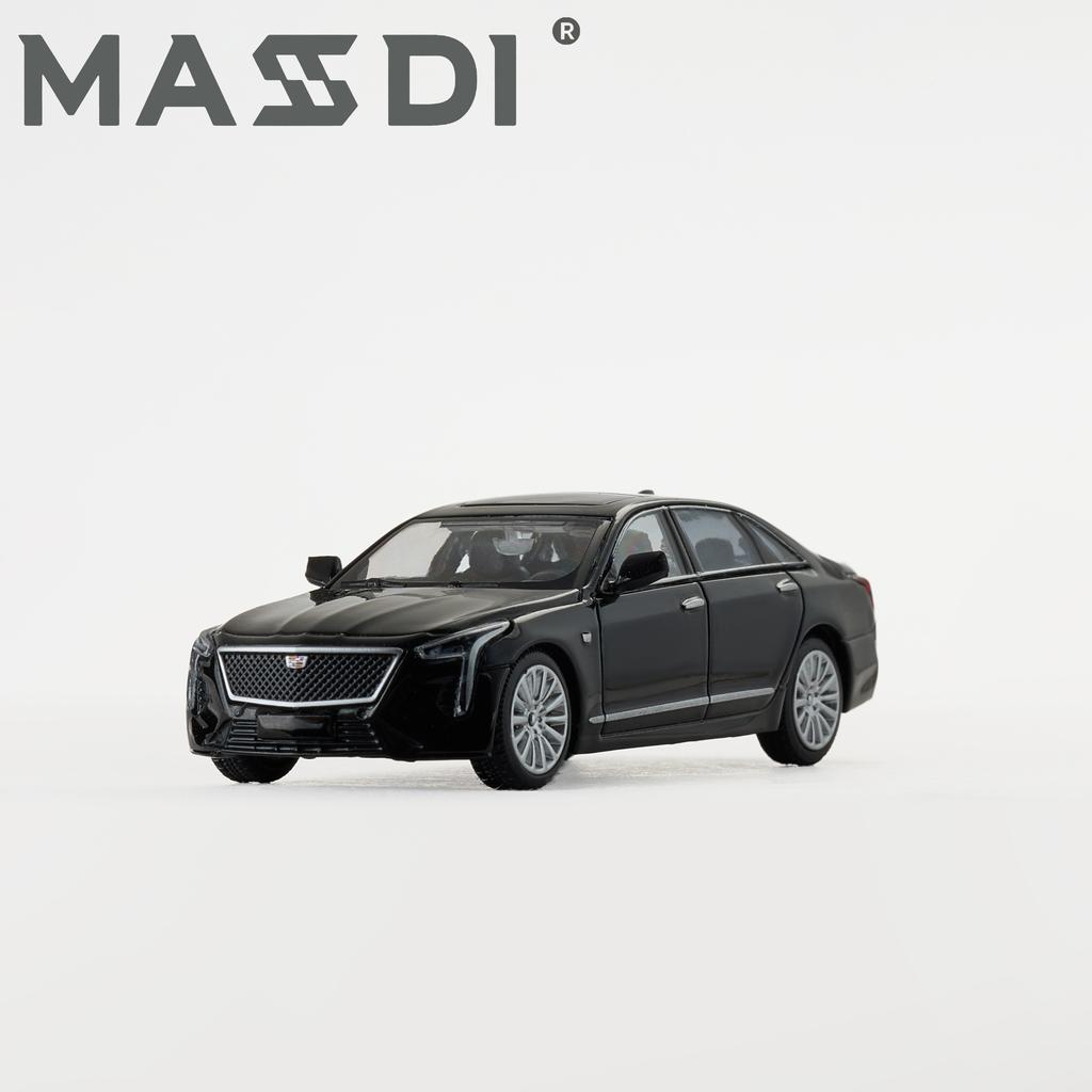 Alloy Cadillac CT6-Black and silver car model, sliding, detail reproduction, children's toys, adult collectible miniature model