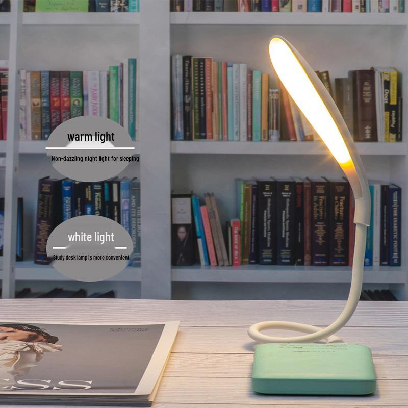 Регулируемая USB светодиодная настольная лампа с Power Bank – Портативный ночник для спальни, офиса или ночной рыбалки