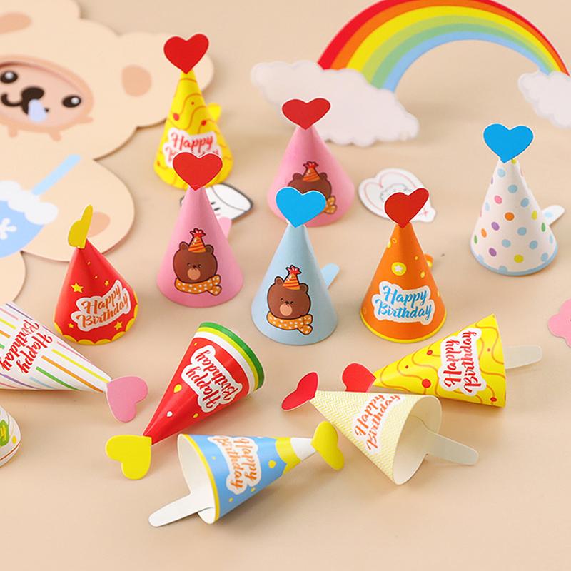 9 шт./набор Мини шляпа для дня рождения Топперы для торта Рождественское DIY украшение Хэллоуин Топперы для торта на день рождения Флажки для верха торта Baby Shower Топперы для кексов