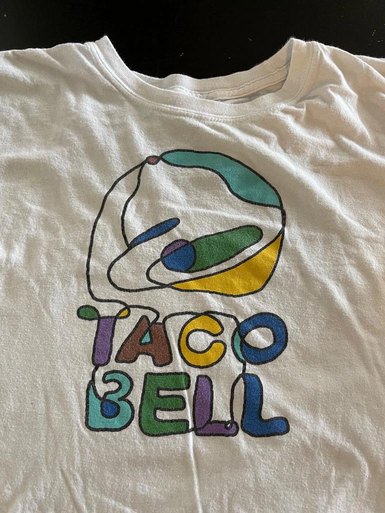 Taco Bell Modern Artistic Graphic 100% Cotton T-shirt Mens Tees Top, Size: Medium