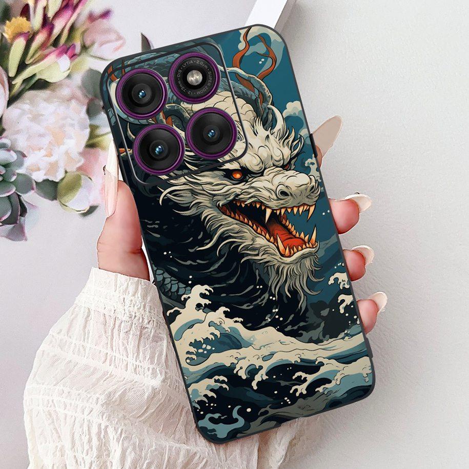 For Cover Motorola Moto Edge 60 Case Moto Edge 60 Pro Phone Cases Cool Dragon Carp Silicon Funda For Moto Edge60 Fusion 60s Capa