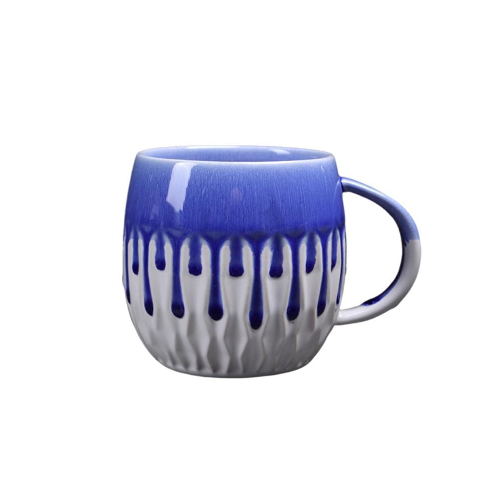 Unique 600ml Kiln-Changing Coffee Mug Ceramics Microwave Safe Breakfast Cup Large Capacity Milk Cup Living Room