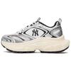 New MLB Winner Chunky Anti-Slip Wear-Resistant Low-Top Chunky Sneakers Unisex Silver 3ASHWD15N-50IVS