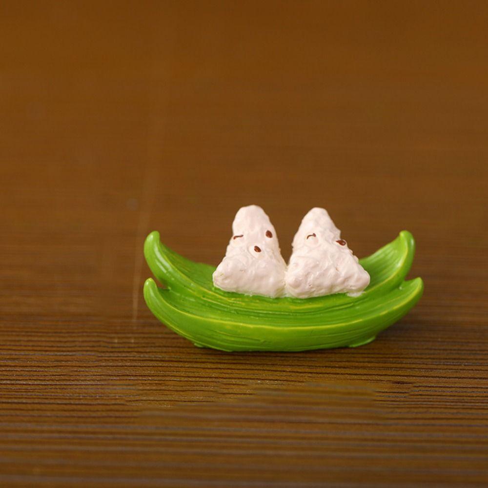 Resin Crafts Cute Zongzi Miniatures Handmade Micro Landscape Ornaments Bonsai Decor