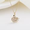 Personalized Fashion Necklace Trendy Versatile Simple Temperament Diamond-set Swan Pendant