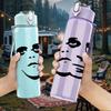 1PC Man Face Portrait Black White Print 750ml Color Plastic Sports Water Bottle Leakproof Flip Straw Lid Suitable for Sports Office Home Use