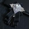 Crystal Gentleman's Bow Tie Retro Men's Suit Accessory Formal Rhinestone Collar Flower  Groomsman