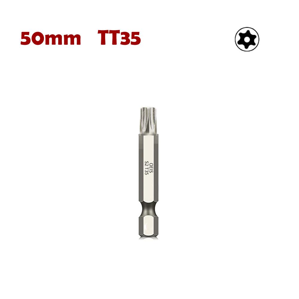 50 мм магнитные полые биты Torx для отвертки 1/4 дюйма шестигранный хвостовик легированная сталь электрические отвертки головка T7-T40