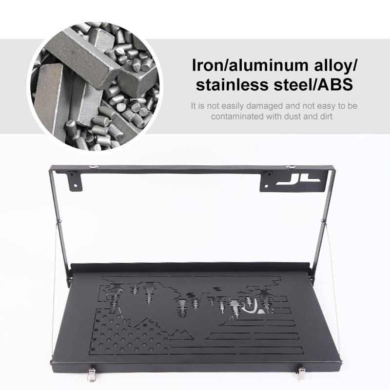 Автомобильная задняя дверь складного стола для хранения, кронштейн, полка для Jeep Wrangler JL 2018-2023, металлические автомобильные аксессуары