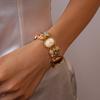 Resin Baroque Bracelet Flower Women's Hand Bracelet Retro Enamel Bangle Party Dress