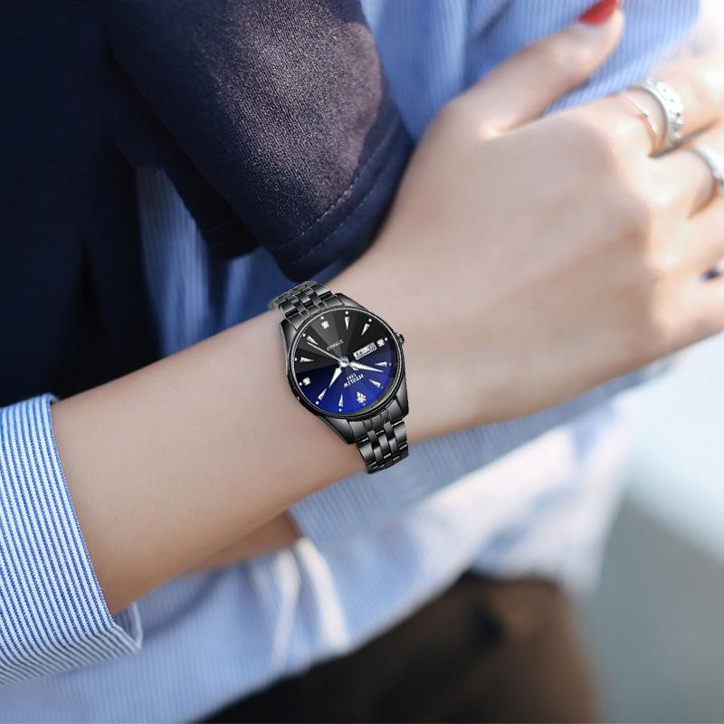 New Top Brand Casual Double Calendar Luminous Quartz Couple's Watches