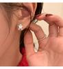 Серьги-пусеты из серебра S925 с изображением милого пряничного человечка и медведя - Универсальный рождественский подарок для женщин