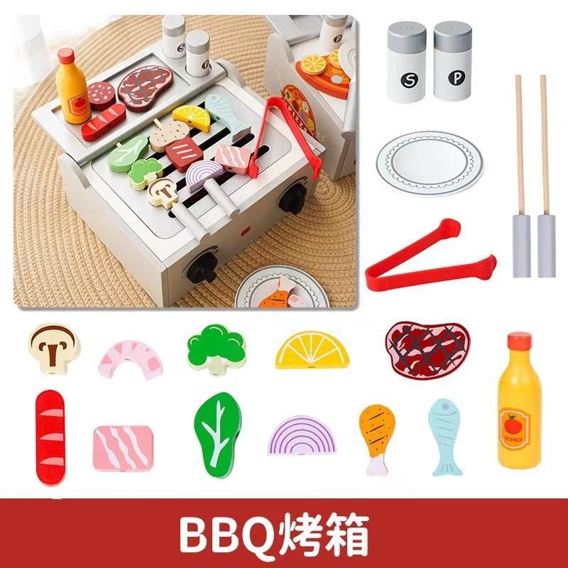 Children's Early Education Educational Simulation Play-house Microwave Oven Bread Baking Dessert Package Kitchen Wooden Toys