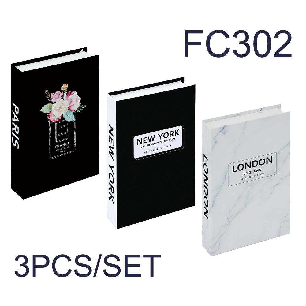3Pcs/Set Fake Books Set for Decoration Coffee Table Ornaments Modern Home Decoration Luxury Faux Books Set London New York Paris
