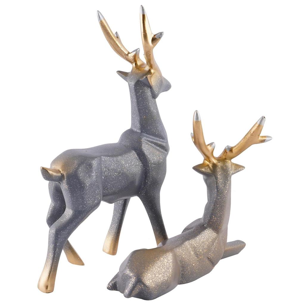 Deer Statues for Home Decor, Decorative Animal Figurines Sculptures, Living Room, Bedroom, Kitchen, Dining Room, Showpiece