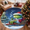 The Grinch Pattern Round Rug, Indoor/Outdoor Mat, for Picnic, Gameroom, Bedroom, Office, Living Room, Home Decor Carpet, Birthday Gift