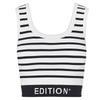 EditionE+ Женский укороченный вязаный топ в полоску