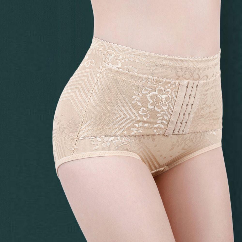 Кружевной Цветочный Послеродовой Формирователь Фигуры Застежка Бесшовное Нижнее Белье Линжери Трусики с Эффектом Подтяжки Ягодиц Женские