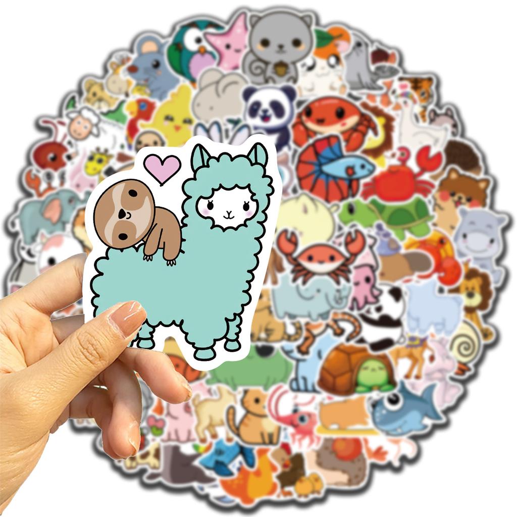 100 Cartoon Small Animal Graffiti Stickers Decorate Ipad Notebook Diy Waterproof Stickers