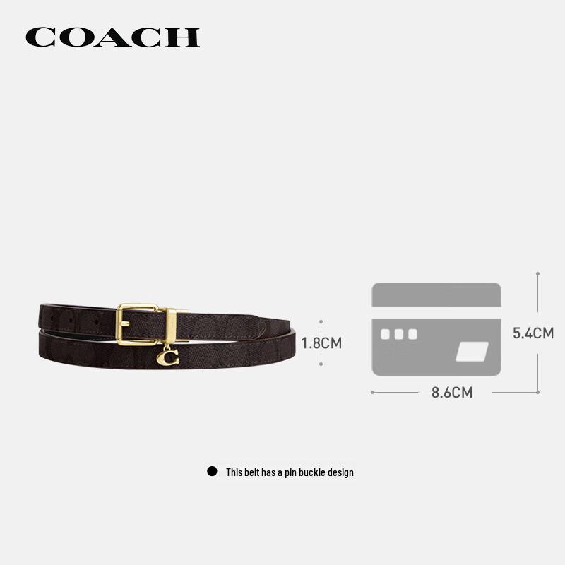 Женский ремень Coach с пряжкой-пином с C-сигнатурой