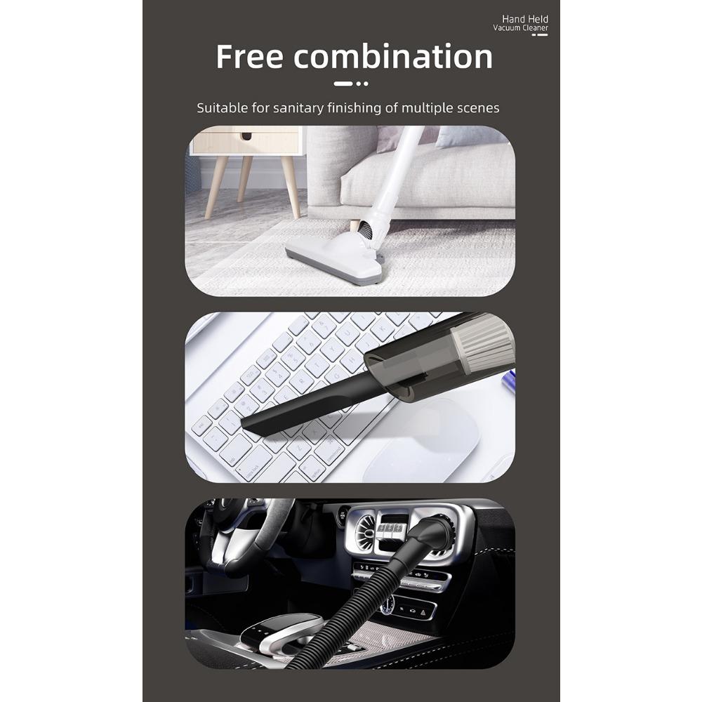 Ручной пылесос, автомобильный портативный беспроводной бытовой маленький мини-пылесос высокой мощности с высоким всасыванием, бесшумный пылесос