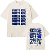 Cuarto Azul Album Double Sided Collage T-Shirt Latin Pop Artist Oversized White Unisex Music Oversized Women And Men T-shirts