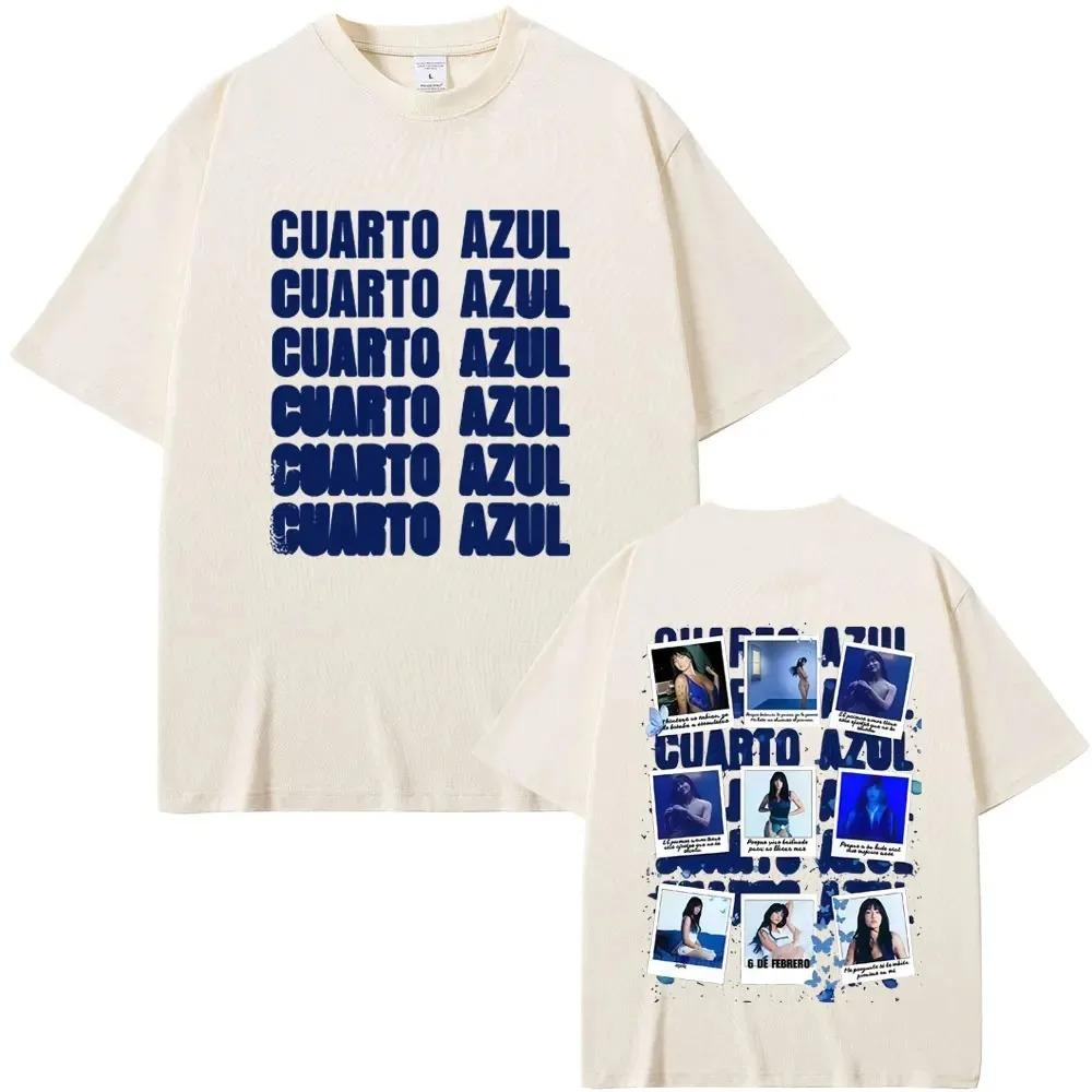 Cuarto Azul Album Double Sided Collage T-Shirt Latin Pop Artist Oversized White Unisex Music Oversized Women And Men T-shirts