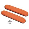 2 шт. накладки на руки для инвалидных колясок из искусственной кожи, мягкий удобный подлокотник, водонепроницаемый чехол на подлокотник, оранжевый