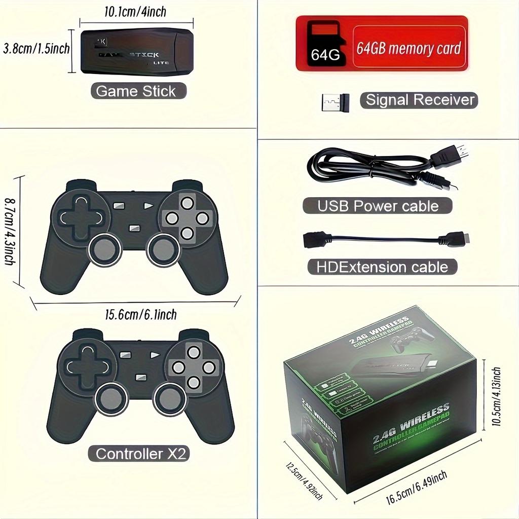 Портативная игровая консоль M8: Домашняя двойная игровая консоль, классическая беспроводная игровая приставка в стиле ретро, беспроводной контроллер 2.4G Plug and Play, лучший выбор подарка