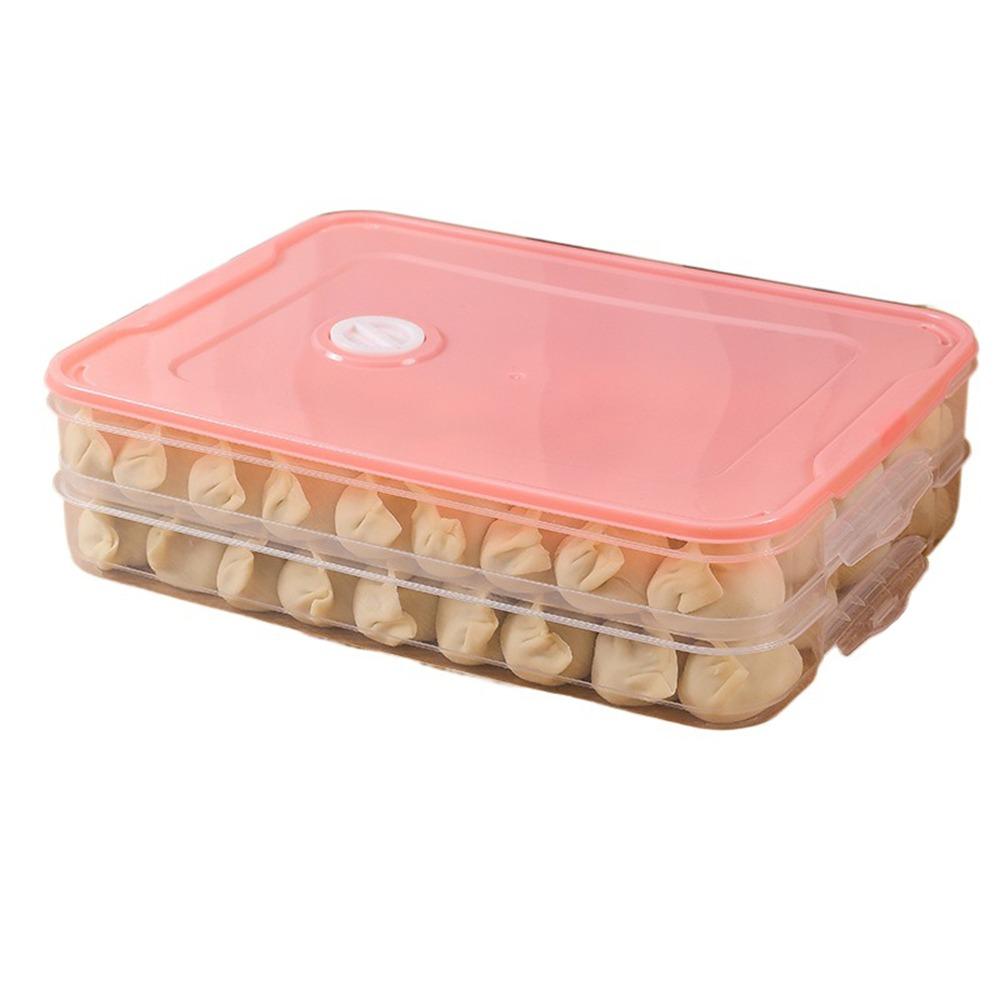 Transparent Dumpling Box Multi-Layer Food Freezer Storage Box Food Egg Frozen Box Refrigerator