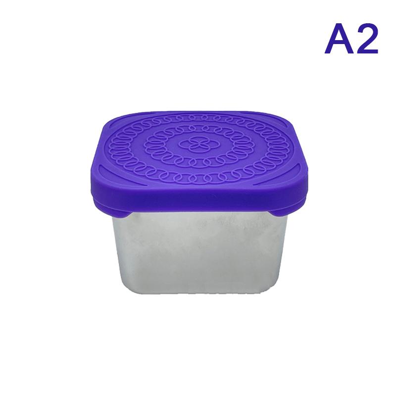 Квадратная нержавеющая стальная чашка для соуса с крышкой, переносная детская ланч-контейнерная коробка, небольшой контейнер для хранения продуктов