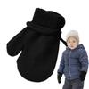 Comfortable Warm Kids Ski Gloves Knitted Snow Gloves With String Mittens Cute Kids Winter Accessories For Skiing Skating