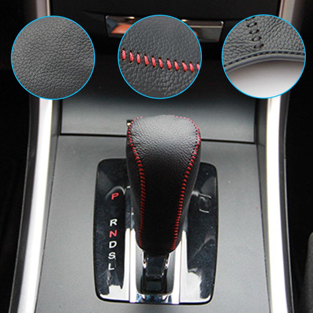 Leather Car Gear Shift Collars Gear Shift Knob Cover for Honda Accord 8th 9th 9.5th 2008 - 2017 AT Gear Shift Head Covers