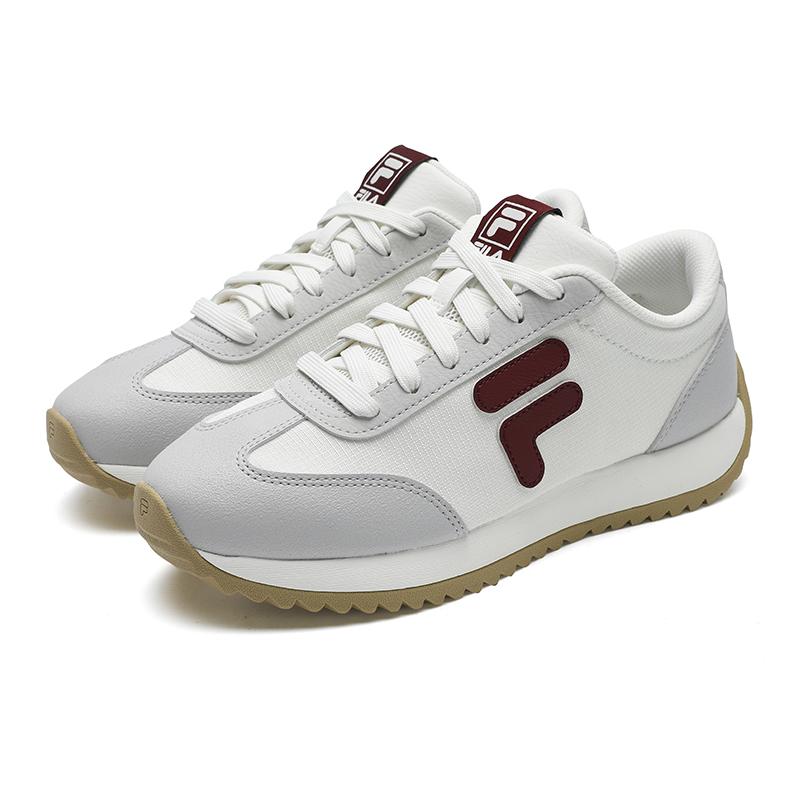 Fila 1970 Бродячие туфли Ретро Мода Универсальные Спортивные Дышащие Легкие Низкие Повседневные Кроссовки Женские Белый Серый F12W531114FSA