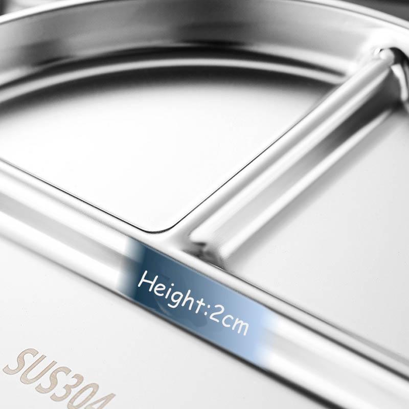 3 сетки из нержавеющей стали обеденная тарелка поднос для закусок еда разделенные блюда контейнер для обеда для школьной столовой кухонные принадлежности