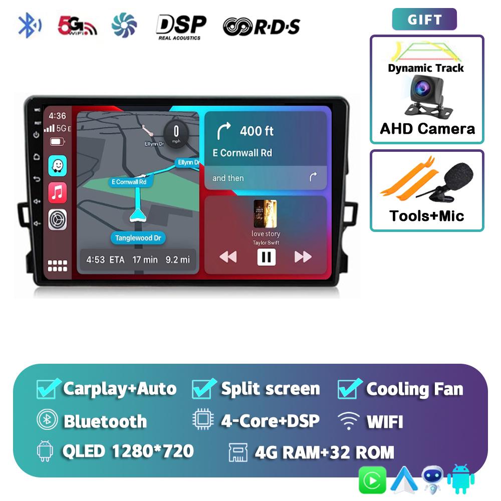 Android 14 Carplay Автомагнитола для Toyota Auris E150 2006-2012 Мультимедийный проигрыватель GPS Навигация Стерео Автомагнитола Стерео 2din