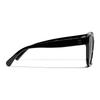 CHANEL letter decoration acetate frame butterfly sunglasses women's black