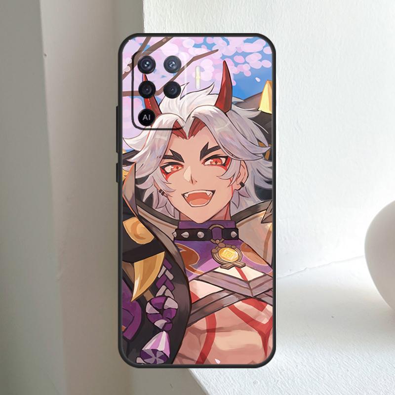 Чехол Genshin Impact Аратаки Итто для OPPO A78 A98 A18 A38 A58 A5 A6 Pro A15 A17 A57 A16 A76 A96 A54 A74 A94 A40 A60 A80