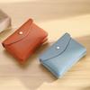 Simple Leather Short Coin Wallets Card Holder Bag Case Portable Retro Cowhide Small Money Purse for Men Women Earphone Pouch